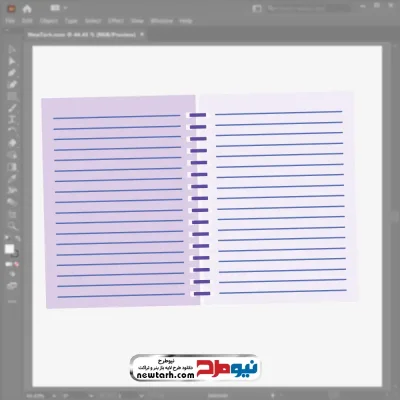 فایل وکتوری دفتر خط دار با فرمت eps