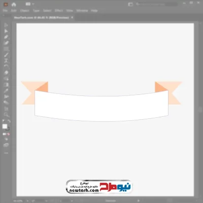 فایل وکتور روبان برای متن با فرمت eps