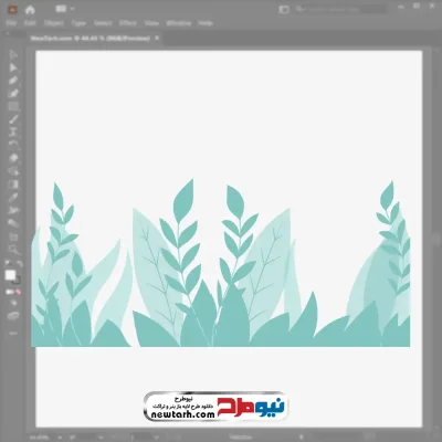 تصویر وکتوری پس زمینه گل و برگ با فرمت eps