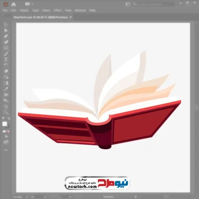 فایل وکتوری کتاب باز با فرمت eps