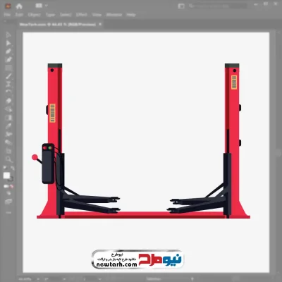 فایل وکتور بالابر ماشین در مکانیکی با فرمت eps