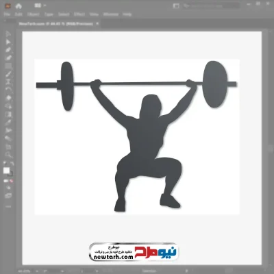 فایل وکتوری خانم در حال وزنه زدن با فرمت eps