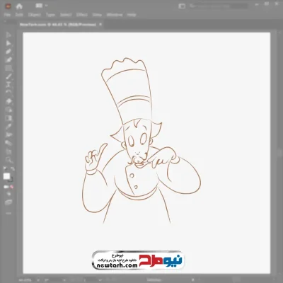 فایل وکتور سرآشپز در حال چشیدن غذا با فرمت eps