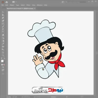 تصویر وکتور سرآشپز با فرمت eps