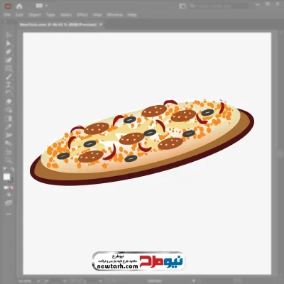 تصویر وکتوری پیتزا با فرمت eps