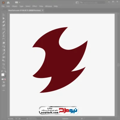فایل وکتوری کادر سپر برش خورده قرمز با فرمت eps