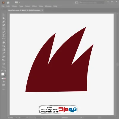فایل وکتوری استیکر شبیه تاج خروس قرمز با فرمت eps