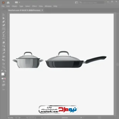 فایل وکتور ماهیتابه با فرمت eps