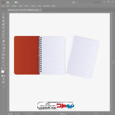 فایل وکتور دفتر خط دار فنری با فرمت eps