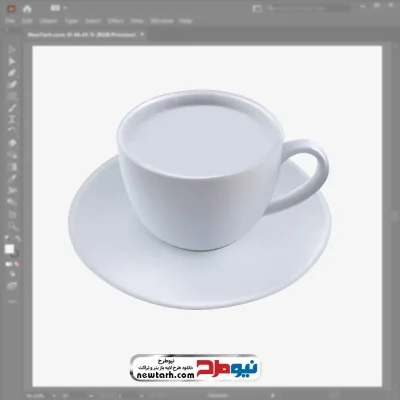 فایل وکتوری فنجان و نعلبکی سفید با فرمت eps
