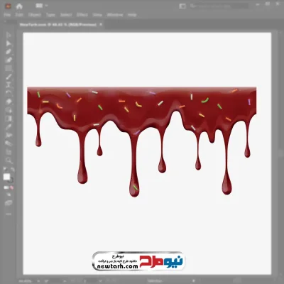 فایل آب شدن شکلات با فرمت eps