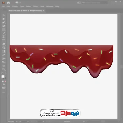 تصویر وکتوری شکلات ذوب شده با دراژه با فرمت eps