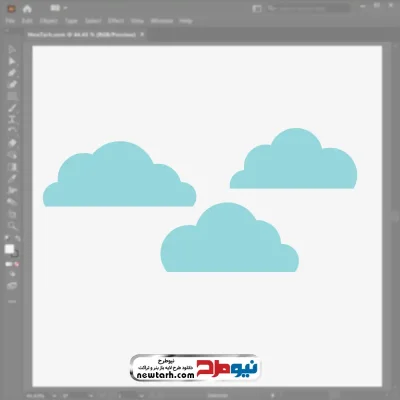 تصویر وکتور توده های ابر با فرمت eps