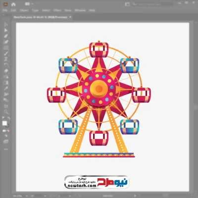 فایل وکتور چرخ و فلک با فرمت eps