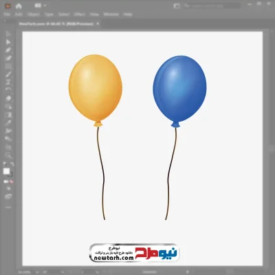 فایل وکتور بادکنک با فرمت eps