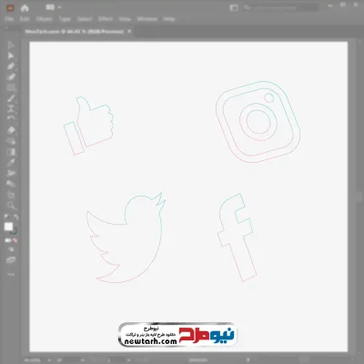 لوگو رسانه های اجتماعی با فرمت eps