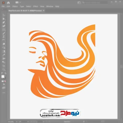 دانلود فایل وکتوری خانم با موهای باز با فرمت eps