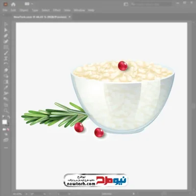 وکتور کاسه خامه گرفته با فرمت eps
