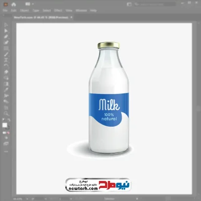 دانلود فایل وکتور شیشه شیر با فرمت eps