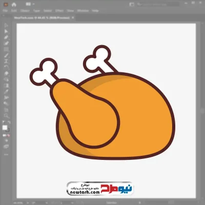 فایل وکتور مرغ بریان با فرمت eps