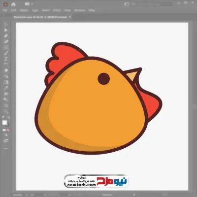 تصویر وکتوری سر مرغ کارتونی با فرمت eps