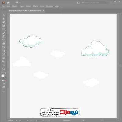 فایل وکتور توده های ابر با فرمت eps