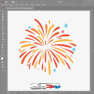 تصویر وکتوری آتش بازی با فرمت eps