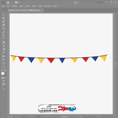 وکتور ریسه کاغذ رنگی تولد با فرمت eps