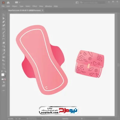 فایل وکتور پد بهداشتی با فرمت eps