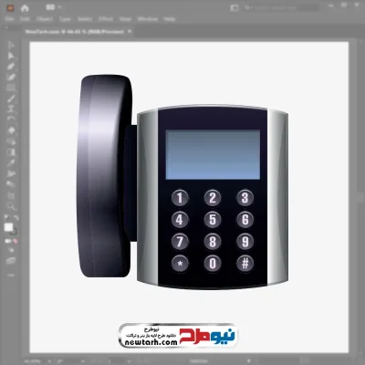 فایل وکتور تلفن ثابت با فرمت eps