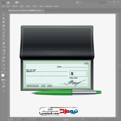 فایل وکتور دسته چک با فرمت eps