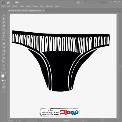 فایل وکتور سیاه و سفید شورت با فرمت eps
