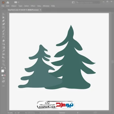 فایل آیکون درخت کاج با فرمت eps
