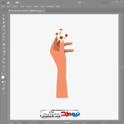 تصویر وکتوری گل های سفید در دست با فرمت eps