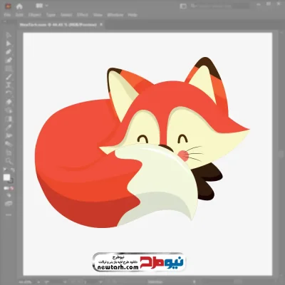 تصویر وکتوری روباه با فرمت eps