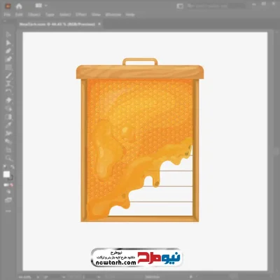 فایل وکتور شلف زنبور عسل با فرمت eps