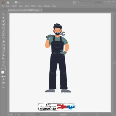 وکتور تعمیرکار با آچار با فرمت eps