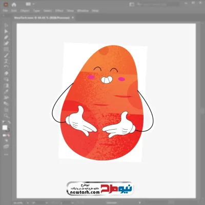 وکتور سیب زمینی کارتونی با فرمت eps