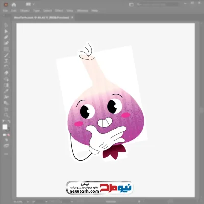 فایل eps شلغم کارتونی با فرمت eps