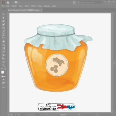 فایل وکتور شیشه عسل با فرمت eps