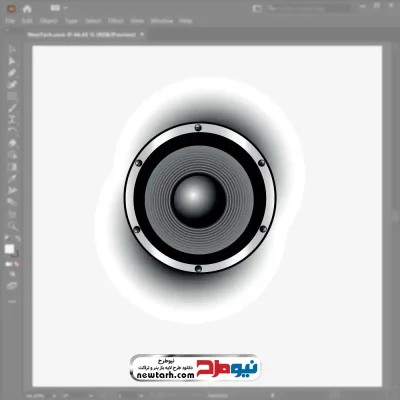 وکتور بلندگو با فرمت eps