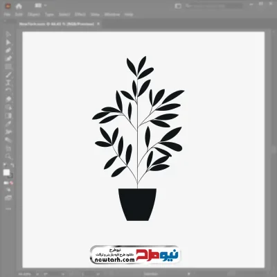 آیکون گلدان گل با فرمت eps