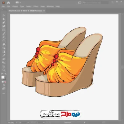 فایل وکتور صندل پاشنه بلند زنانه با فرمت eps