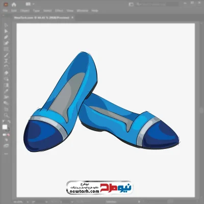 فایل وکتور کفش راحتی زنانه با فرمت eps