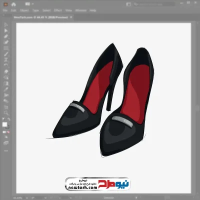وکتور کفش پاشنه بلند زنانه با فرمت eps