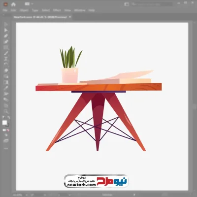 فایل وکتور میز گرد با فرمت eps