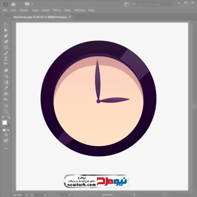 وکتور ساعت دیواری با فرمت eps