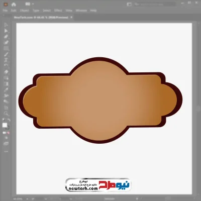 فایل وکتور کادر متن ساده قهوه ای با فرمت eps