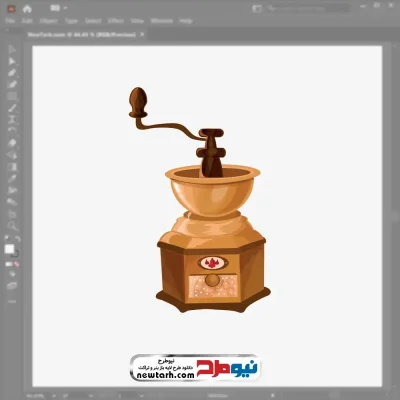 فایل وکتور دستگاه آسیاب قهوه دستی با فرمت eps