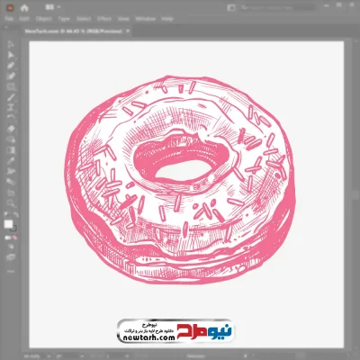 وکتور دونات با فرمت eps
